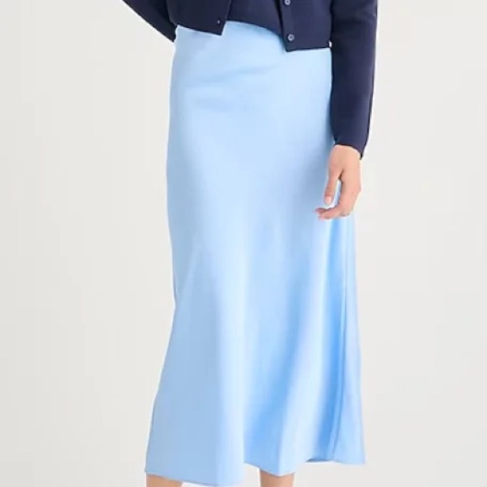 J.Crew Blue Slip Skirt